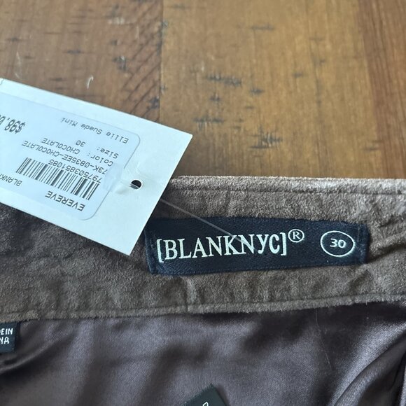 evereve Blanknyc Brown Suade Skirt Size 30 NWT Medium - Picture 4 of 11